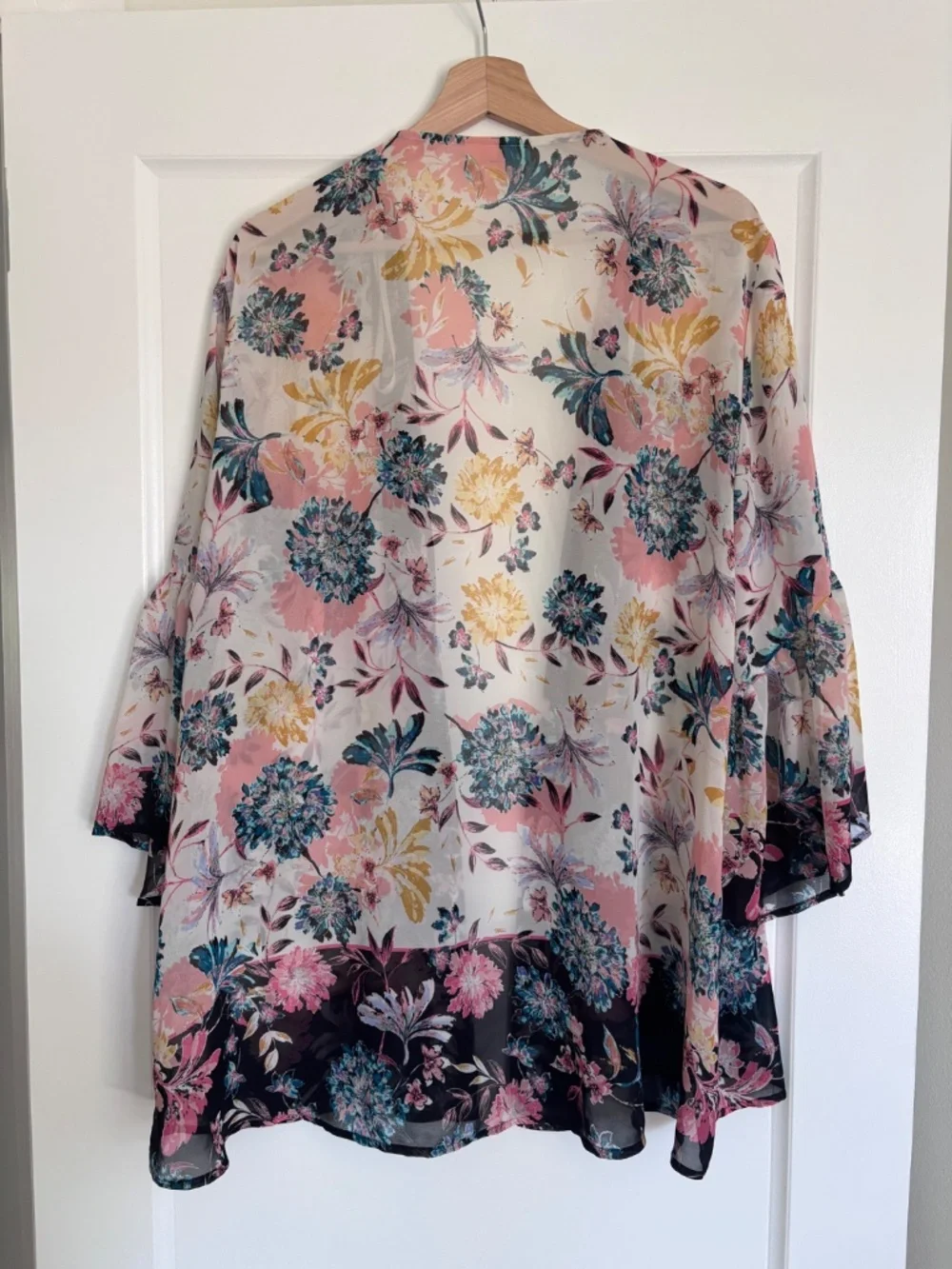 Style & Co. Floral Sheer Kimono Women’s Size Medium - Picture 2 of 8